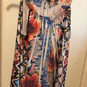 Sleeveless floral blouse